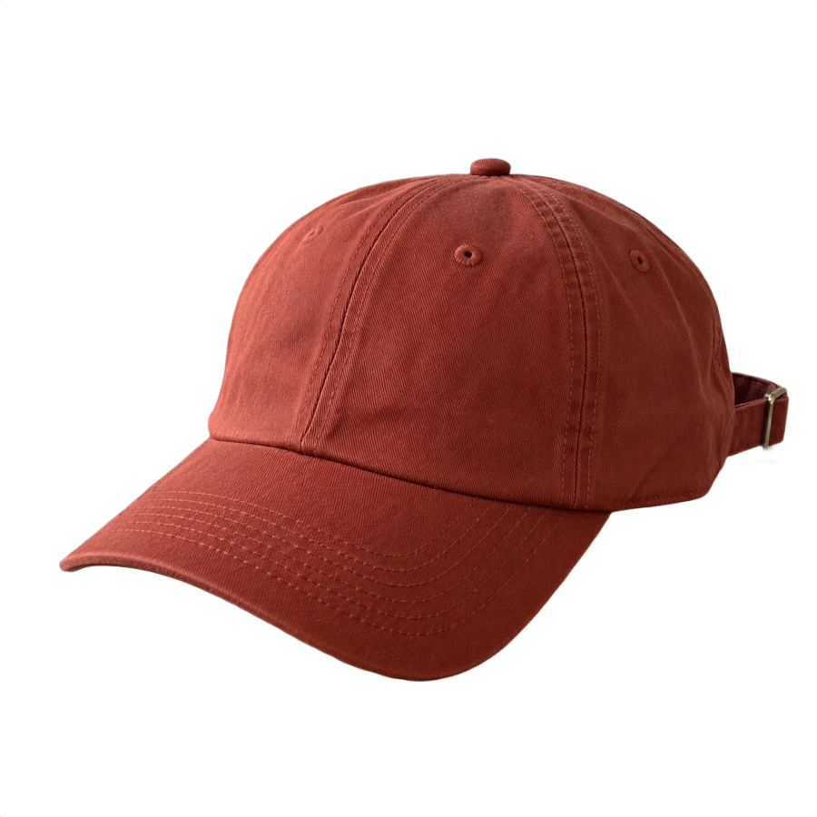 The same red baseball cap composited onto white using its actual BEN2 cutout